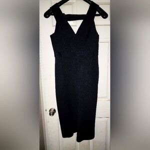 St John Elegant Black Sleeveless Dress Size 12